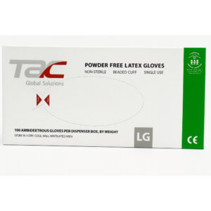 Guantes de látex desechables TAC Global Solutions, talla L, caja con 100 piezas resultado
