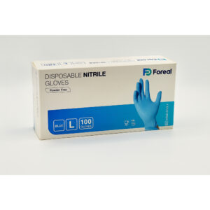 Guantes de nitrilo desechables Forcal, talla L, caja con 100 piezas resultado