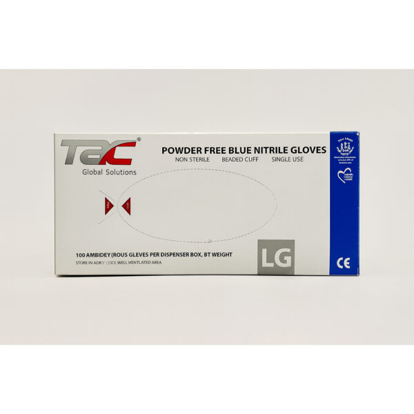 Guantes de nitrilo desechables TAC Global Solutions, talla L, caja con 100 piezas resultado