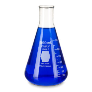 MATRAZ ERLENMEYER, BOCA ANGOSTA, 1000mL