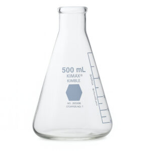 MATRAZ ERLENMEYER, BOCA ANGOSTA, 500mL