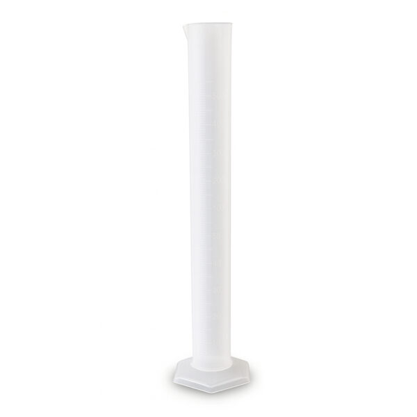 Probeta de plástico base hexagonal 500ml resultado