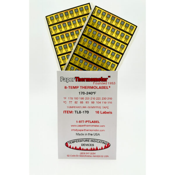Tiras Indicadoras temperatura 77 116 °C Thermolabel resultado