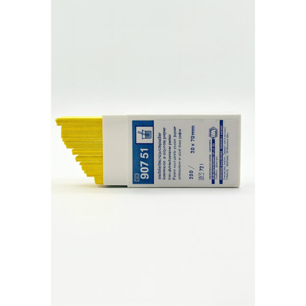 Tiras indicadoras Indanthrene Yellow pap resultado