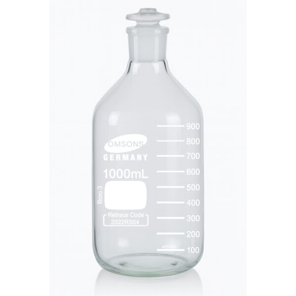 Botellas de reactivo de boca estrecha de vidrio transparente resultado