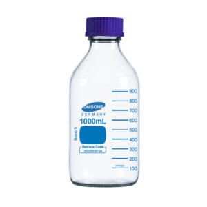 Botellas de reactivo de vidrio transparente con tapón de rosca de PE resultado