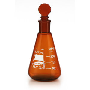 Matraz Erlenmeyer ámbar con casquillo resultado