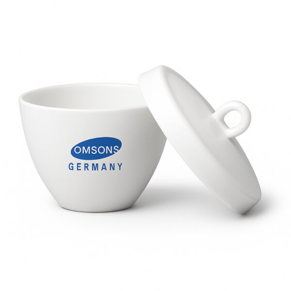 Crisol de sílice con tapa Crisol de sílice con tapa