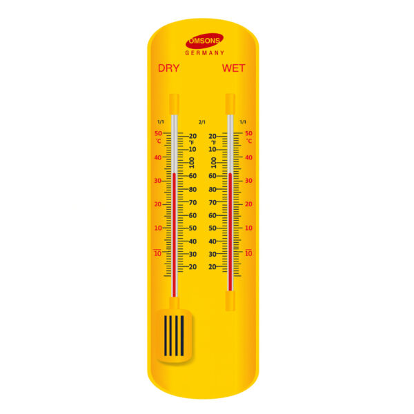 Higrómetro de bulbo seco y húmedo