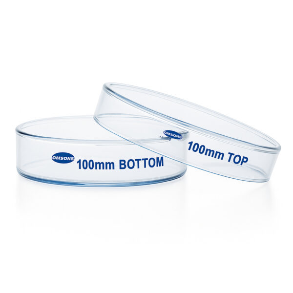 Placas de Petri 3.3 de vidrio de borosilicato