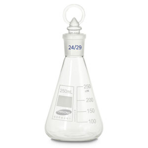 Matraz cónico con tapón intercambiable y casquillo