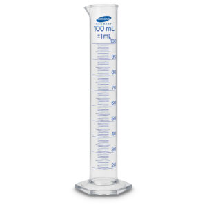 Probetas de medición con marca ISI, base hexagonal, Clase B