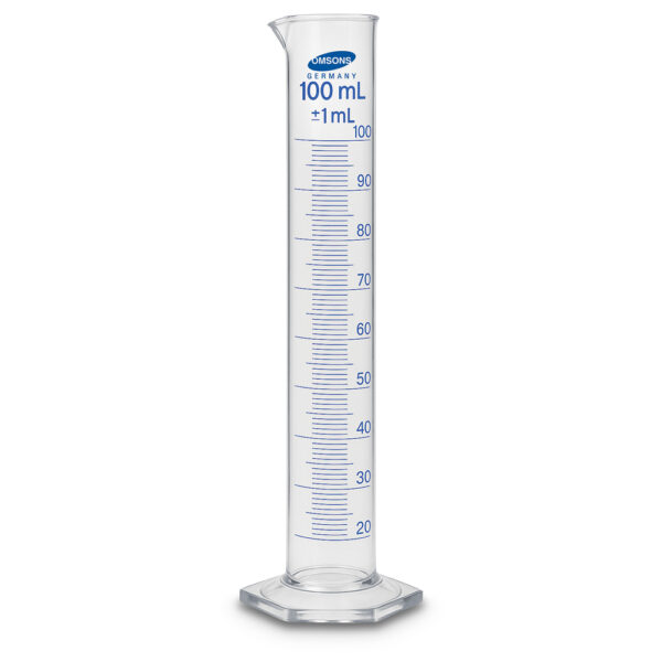 Probetas de medición con marca ISI, base hexagonal, Clase B