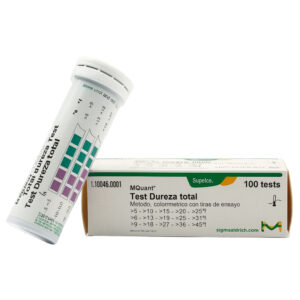 Tiras indicadoras de dureza total Merck con 100 test