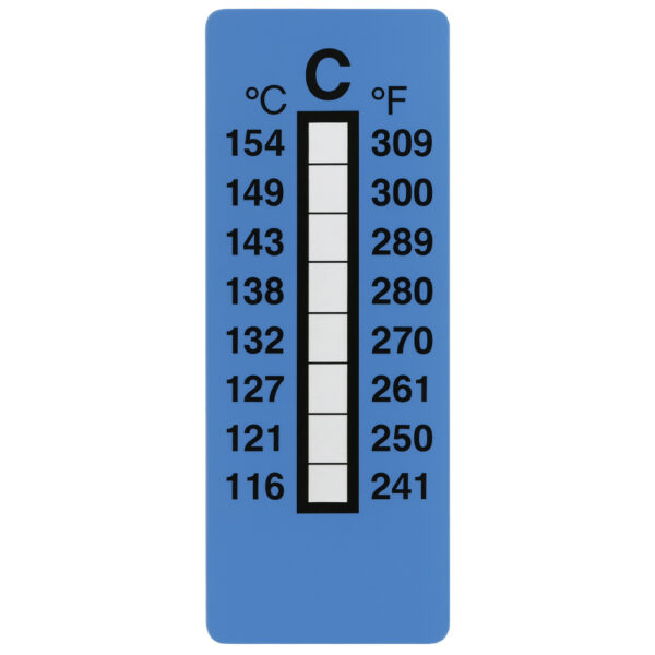 Tiras indicadoras de temperatura de 204 °C