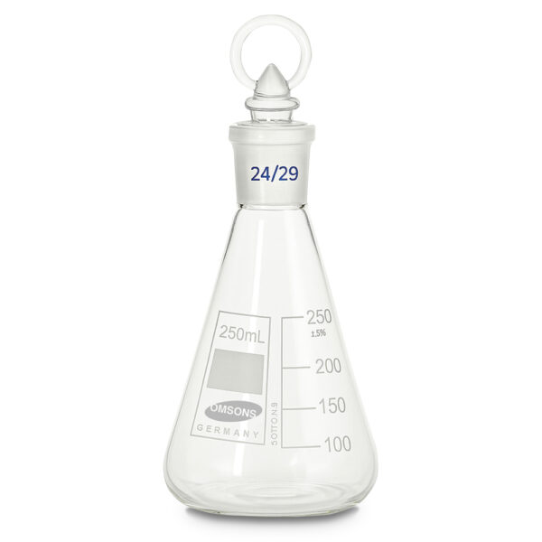 Matraz cónico con tapón intercambiable y casquillo Matraz cónico con tapón intercambiable y casquillo