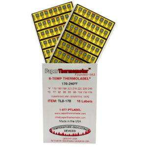 Tiras Indicadoras temperatura 77-116 °C Thermolabel